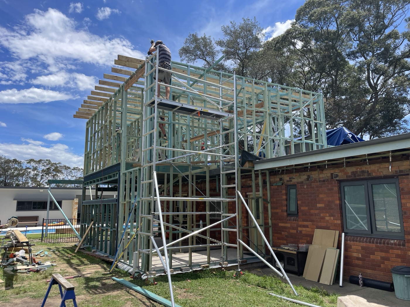 Two-storey timber-framed home extension