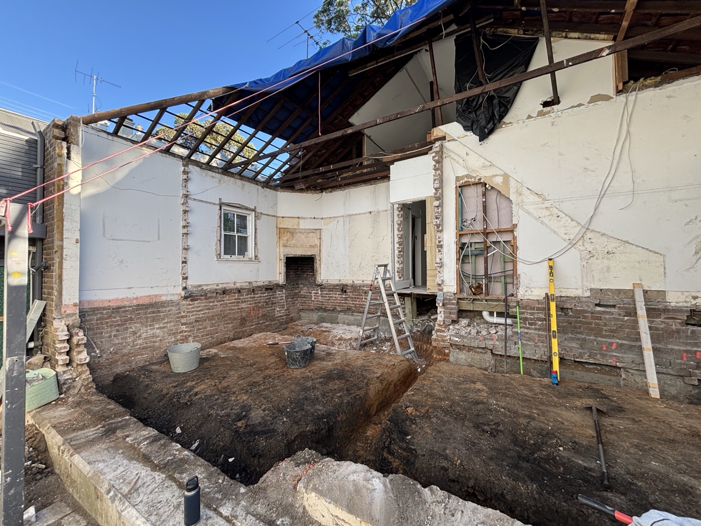 Home stripped back to brick shell for renovation