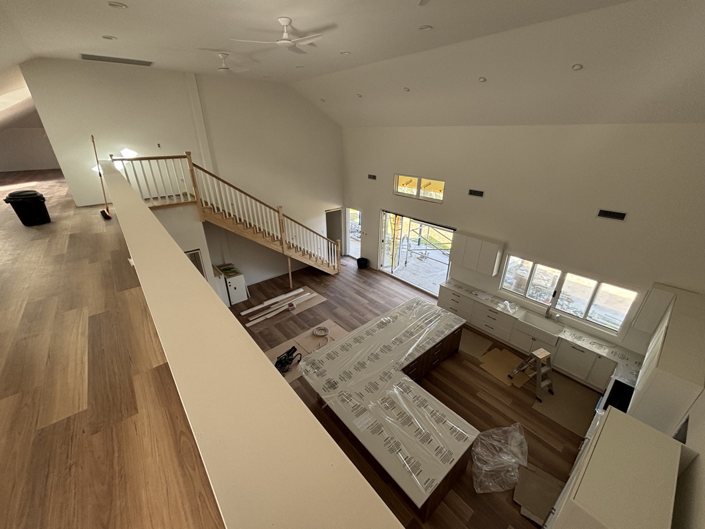Open-plan kitchen and staircase renovation